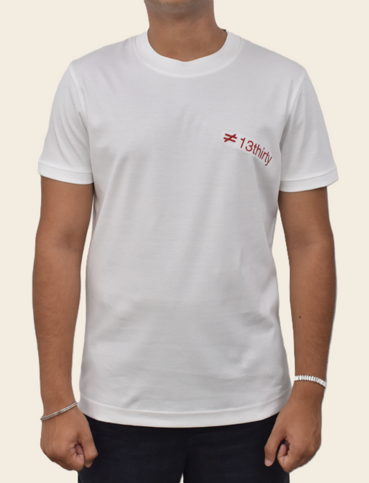Scarlet Identity | White | 100% Mercerised Cotton | 180-200 GSM