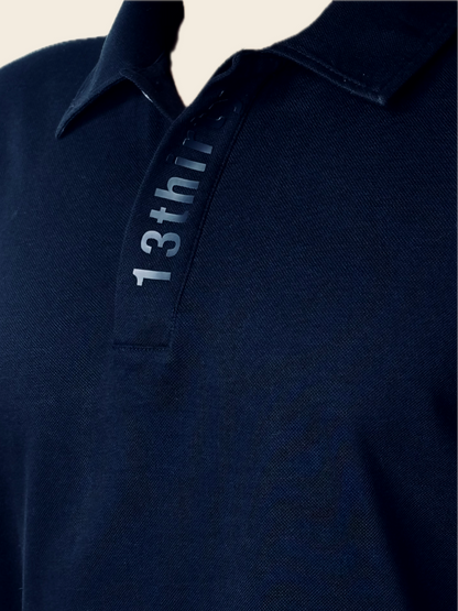 Navy Pique Polo | 100% Mercerised Cotton | 180 -190 GSM