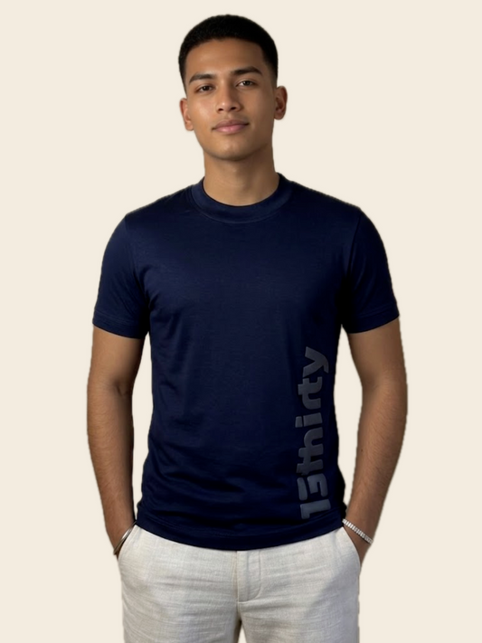 Navy Legacy Tee | First Layer | 100% Mercerised Cotton | 180-200 GSM