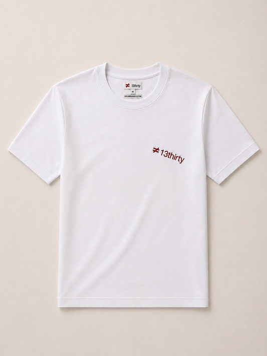 Scarlet Identity | White | 100% Mercerised Cotton | 180-200 GSM