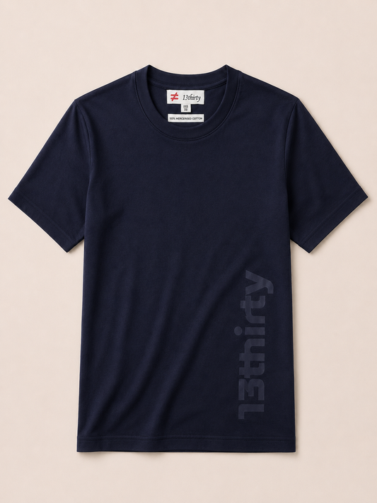 Navy Legacy Tee | First Layer | 100% Mercerised Cotton | 180-200 GSM