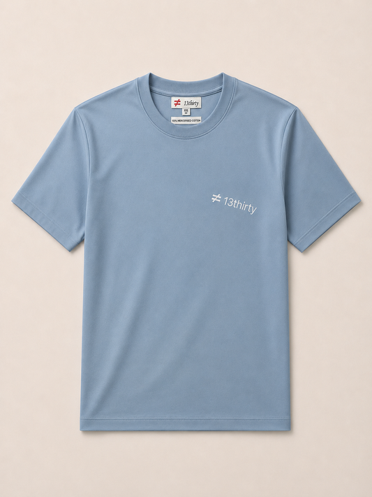 Ivory Mark | Stone Blue | 100% Mercerised Cotton | 180-200 GSM