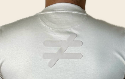 Beige Signal Tee alternate back - 13THIRTY premium cotton tee Indian sizing