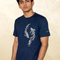 Navy Koi Embroidered T-Shirt – Calm > Chaos | 13thirtystudios