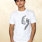 White Koi Embroidered T-Shirt – Calm > Chaos | 13thirtystudios