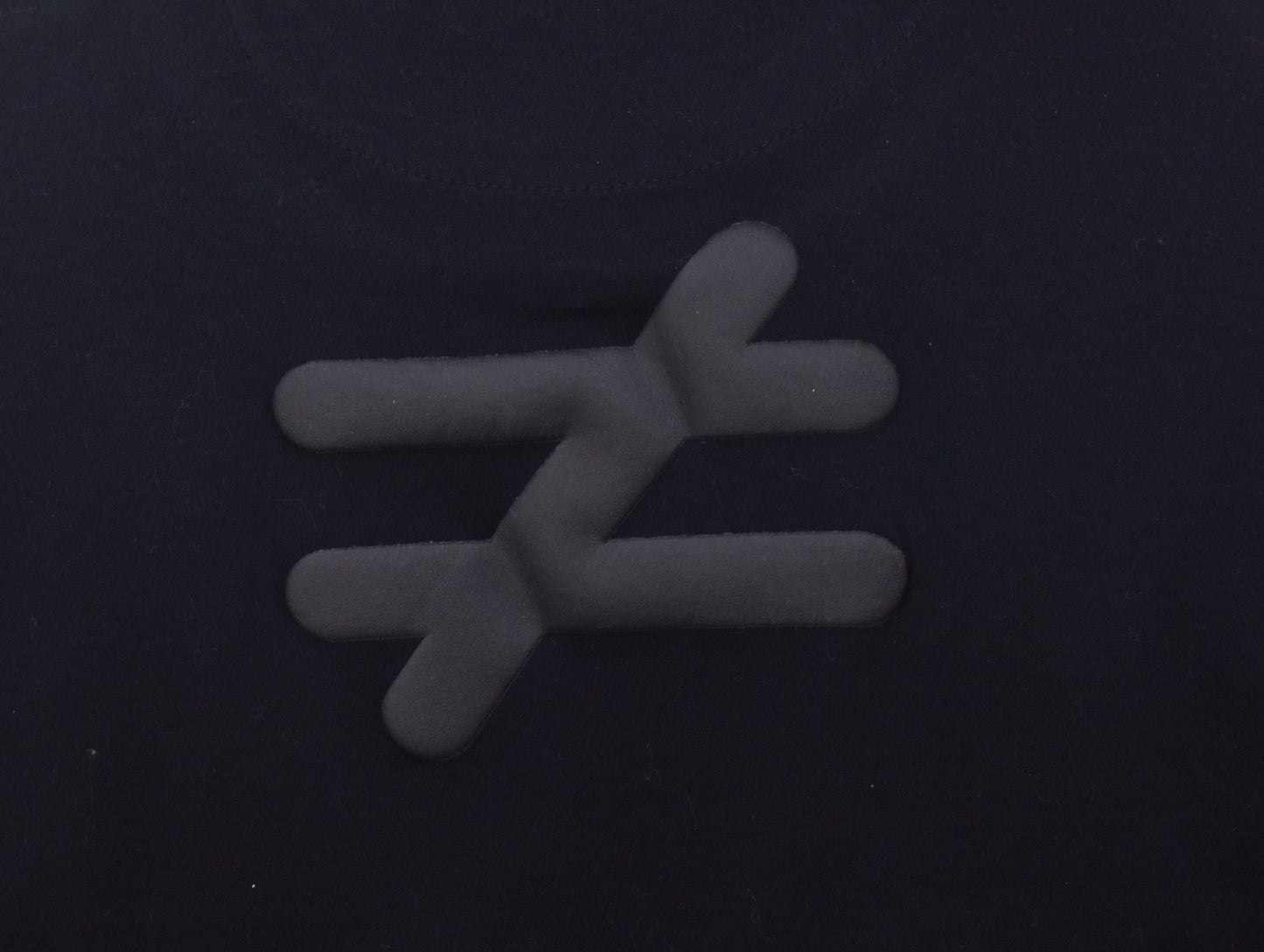 Black Impact Tee detail close-up - 13THIRTY 100% mercerised cotton fabric India