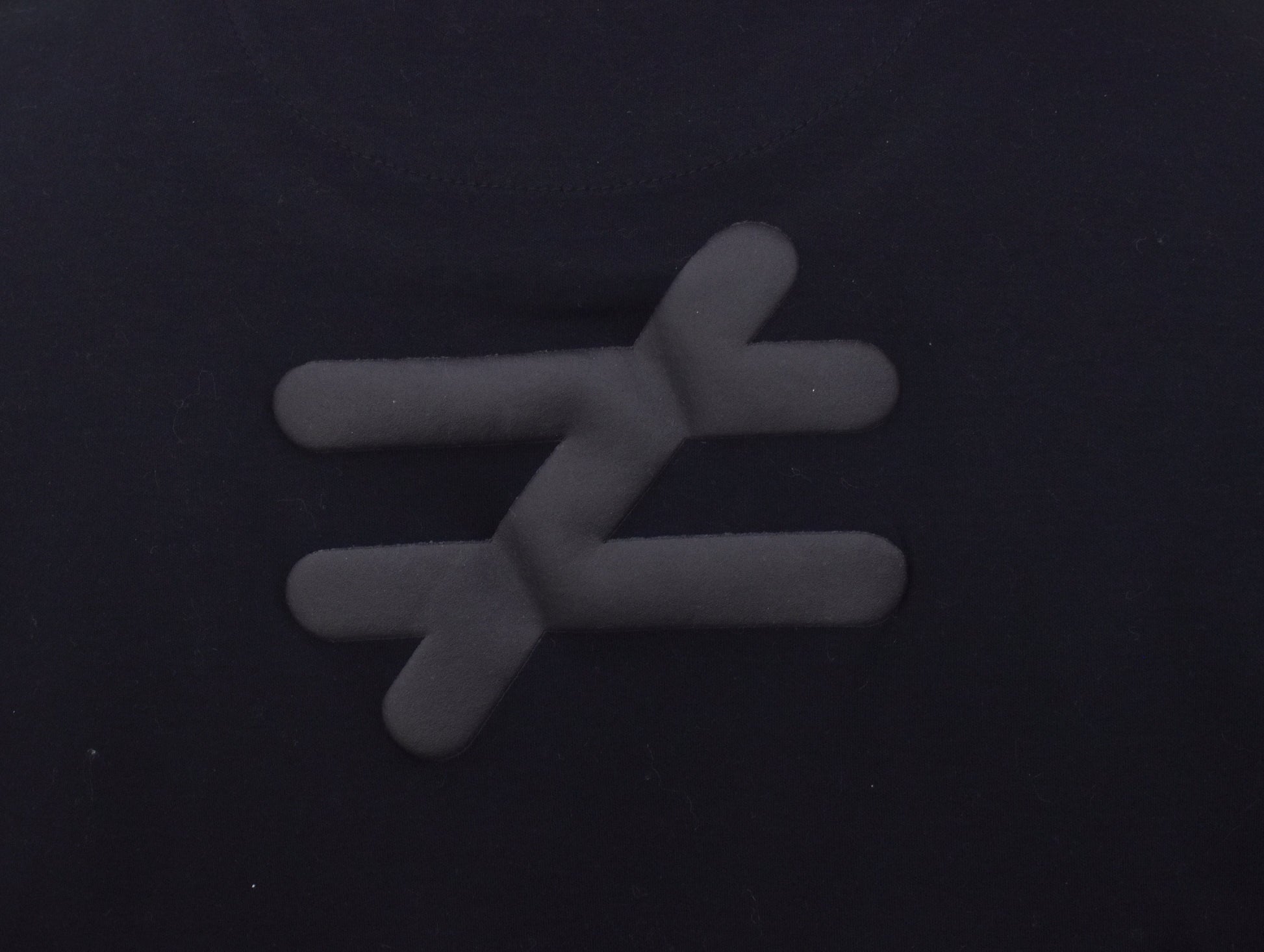 Black Impact Tee detail close-up - 13THIRTY 100% mercerised cotton fabric India