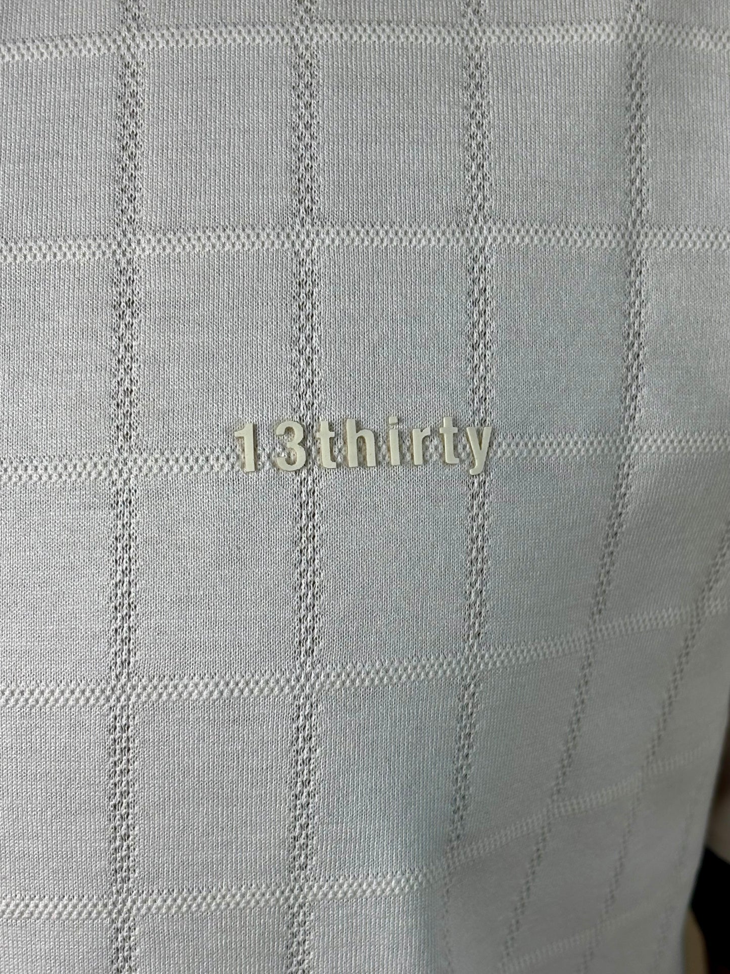 Ivory Jacquard Polo lifestyle - 13THIRTY premium cotton polo worn by Indian young adult