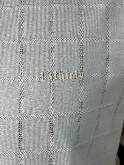 Ivory Jacquard Polo lifestyle - 13THIRTY premium cotton polo worn by Indian young adult