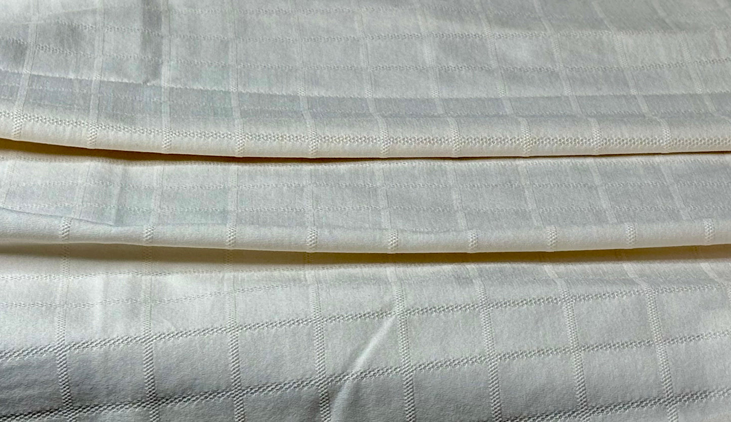Ivory Jacquard Polo styled look - 13THIRTY  mercerised cotton polo 