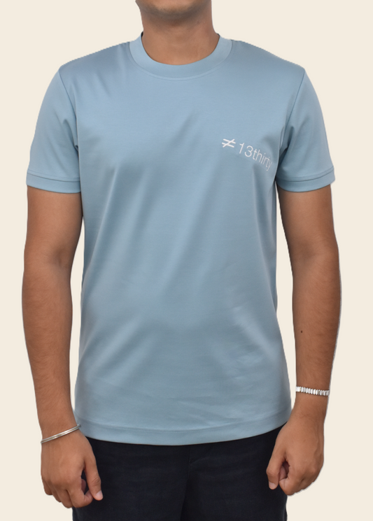 Ivory Mark | Stone Blue | 100% Mercerised Cotton | 180-200 GSM