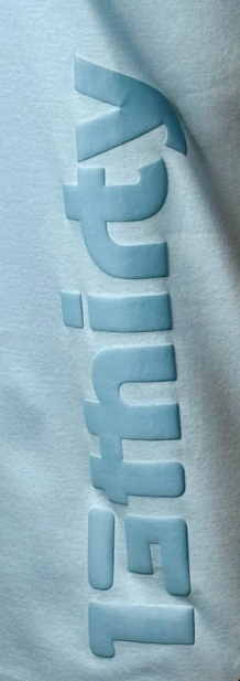 Ice Blue Element Tee alternate side - 13THIRTY premium cotton tee Indian sizing