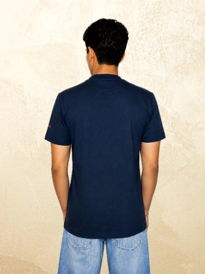 Want Love Butterfly Graphic Tee — Navy