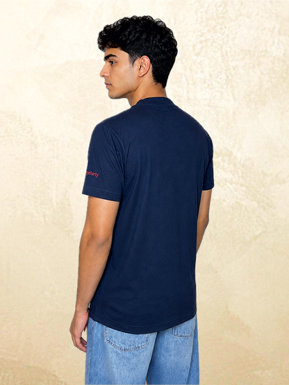 Want Love Butterfly Graphic Tee — Navy