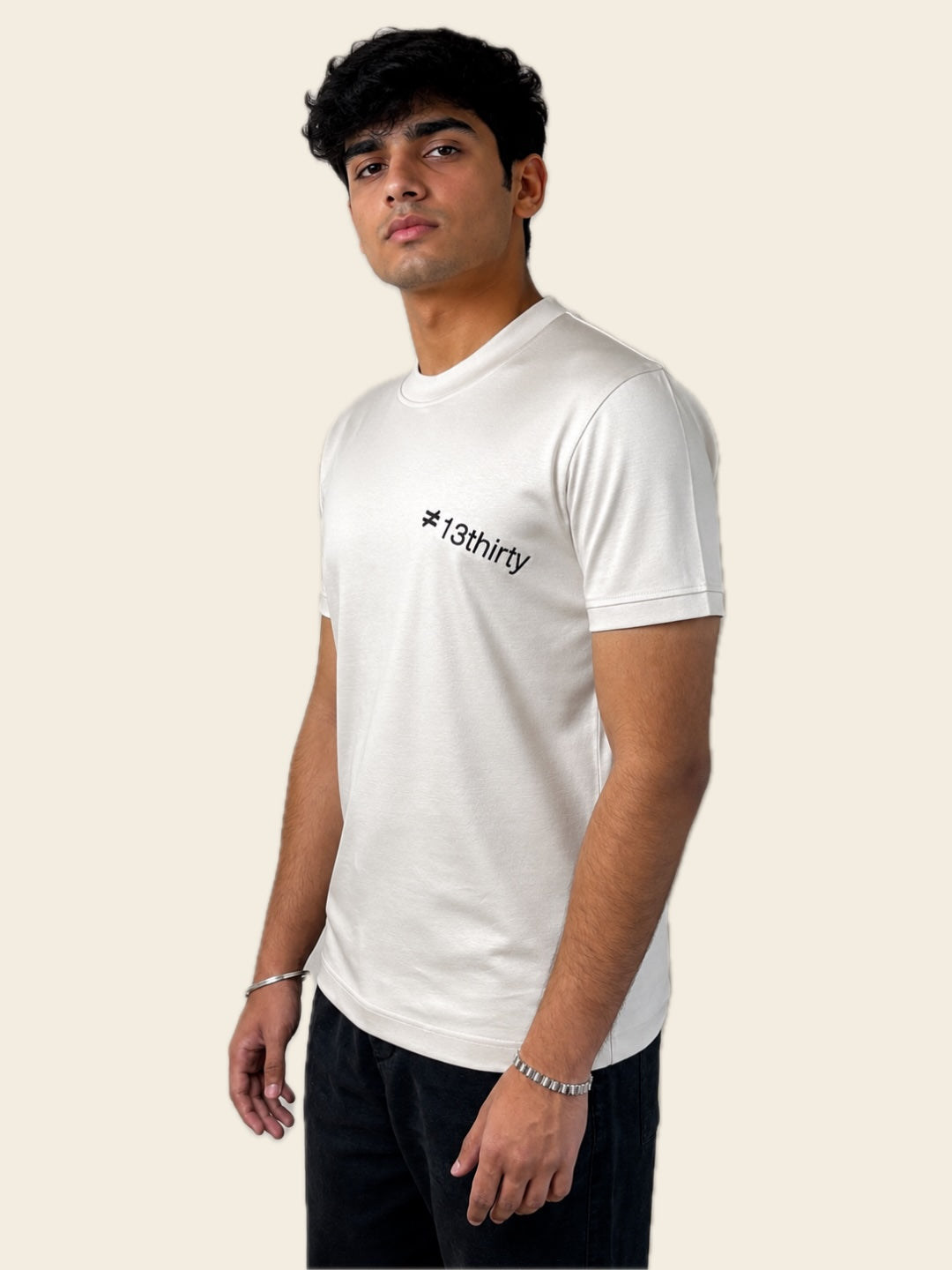 Beige Mark Tee | 100% Mercerised Cotton | 180-200 GSM