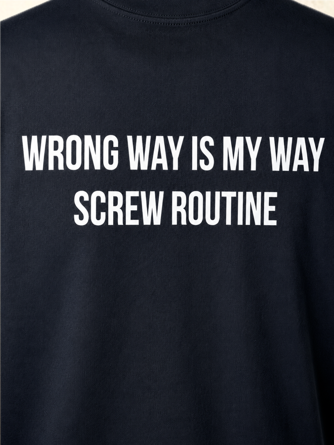Black rabbit graphic t-shirt Wrong Way Is My Way by 13THIRTY Studios, 100% cotton, view 4