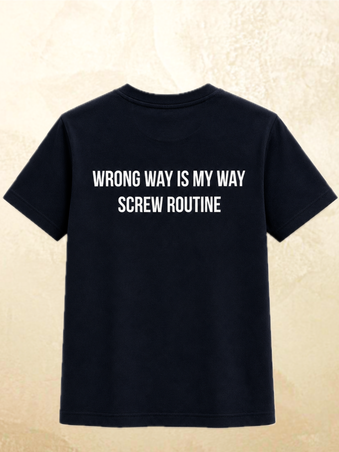 Black rabbit graphic t-shirt Wrong Way Is My Way by 13THIRTY Studios, 100% cotton, view 7