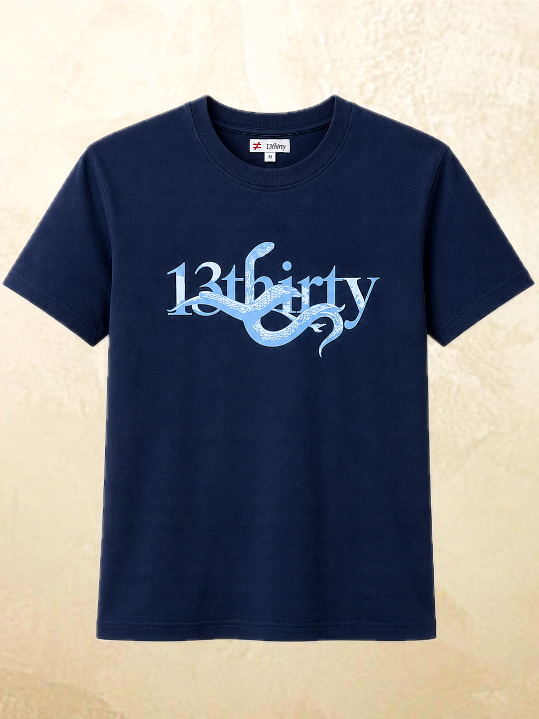 Navy snake graphic t-shirt The Unbothered by 13THIRTY Studios, 100% cotton, view 5