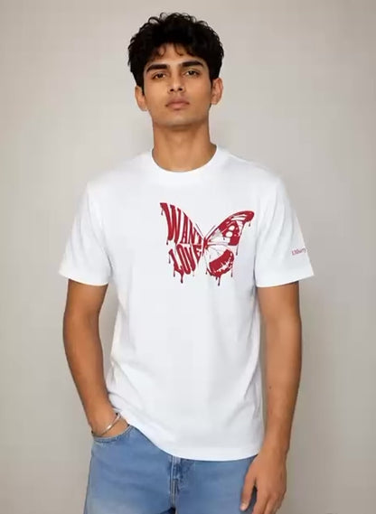 White Butterfly Graphic T-Shirt – Want Love | 13thirtystudios