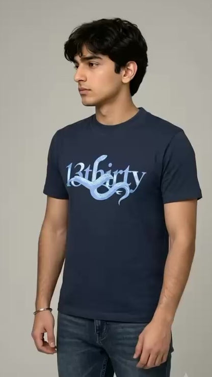 Navy Snake Graphic T-Shirt – The Unbothered | 13thirtystudios