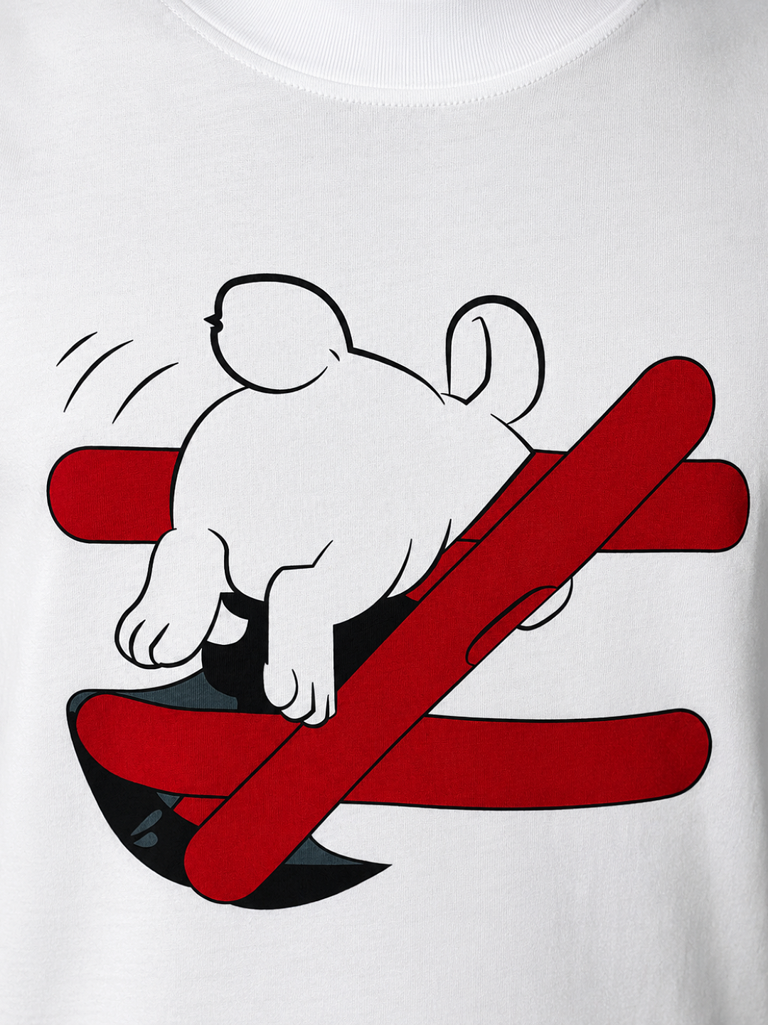 White rabbit graphic t-shirt Wrong Way Is My Way by 13THIRTY Studios, 100% cotton, view 5