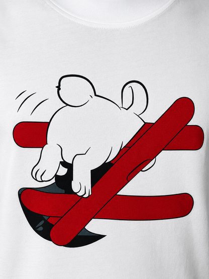 White rabbit graphic t-shirt Wrong Way Is My Way by 13THIRTY Studios, 100% cotton, view 5