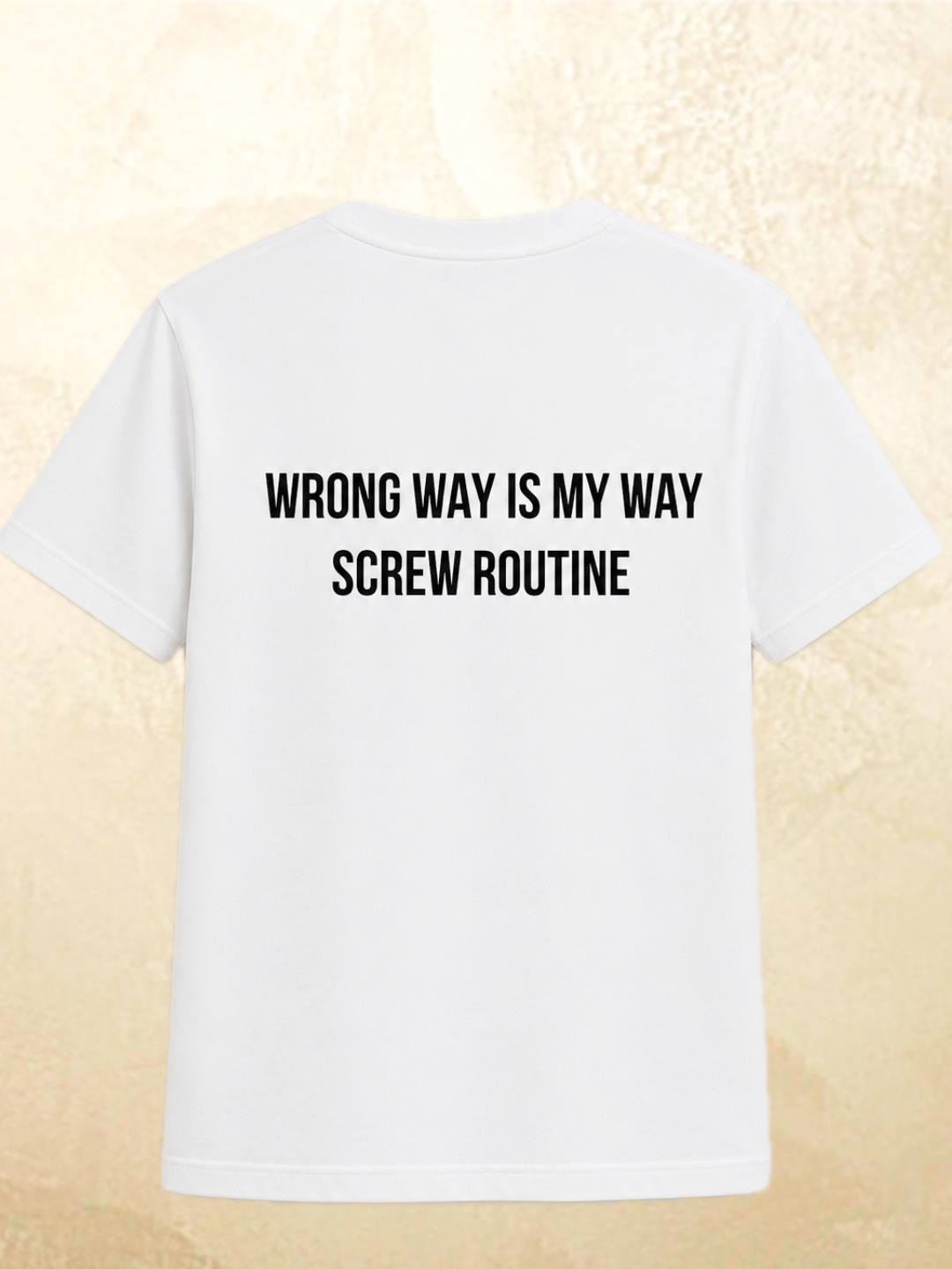 White rabbit graphic t-shirt Wrong Way Is My Way by 13THIRTY Studios, 100% cotton, view 7