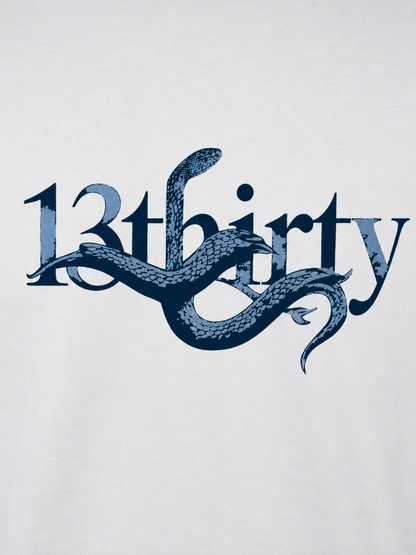 White snake graphic t-shirt The Unbothered by 13THIRTY Studios, 100% cotton, view 4