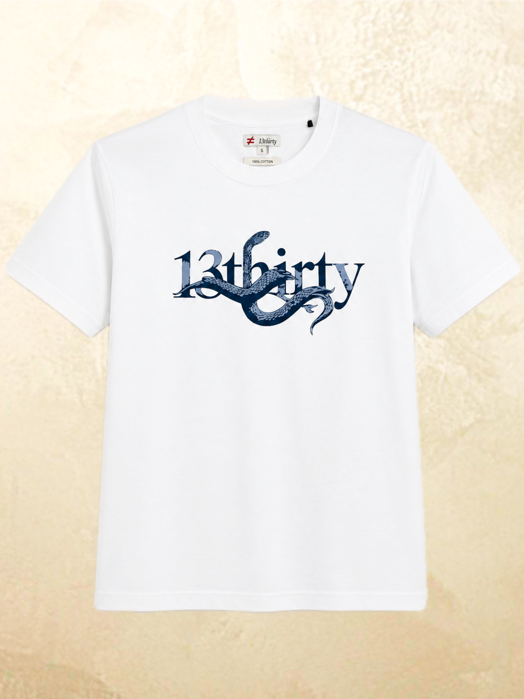 White snake graphic t-shirt The Unbothered by 13THIRTY Studios, 100% cotton, view 6