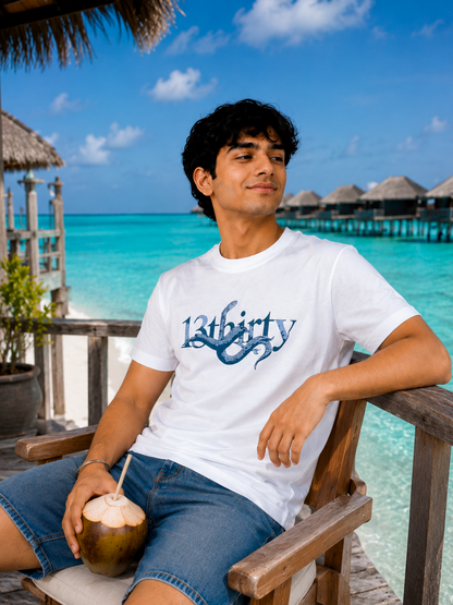 White snake graphic t-shirt The Unbothered by 13THIRTY Studios, 100% cotton, view 8